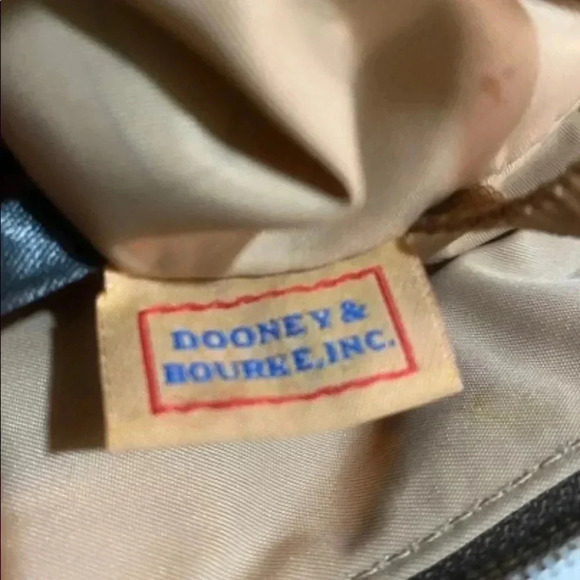 Dooney Bourke vintage black leather satchel handbag - Picture 13 of 16